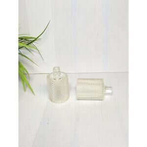 2 Vintage Faroy Diamond Clear Votive Cups Pegged, Candle Sconce Holders